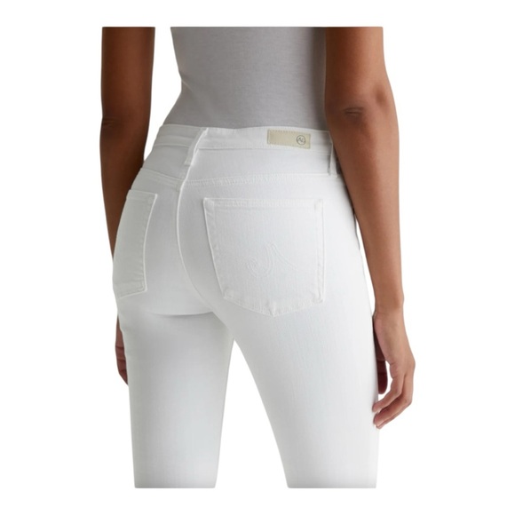 AG Adriano Goldschmied The Prima White Mid Rise Cigarette Skinny Jeans size 27 - Picture 3 of 14